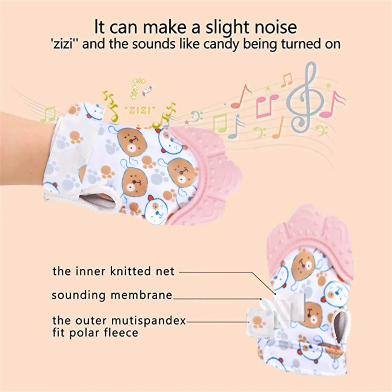 Newborn Teething Silicone Mitt - огляд і ціна Teething Mitten Baby