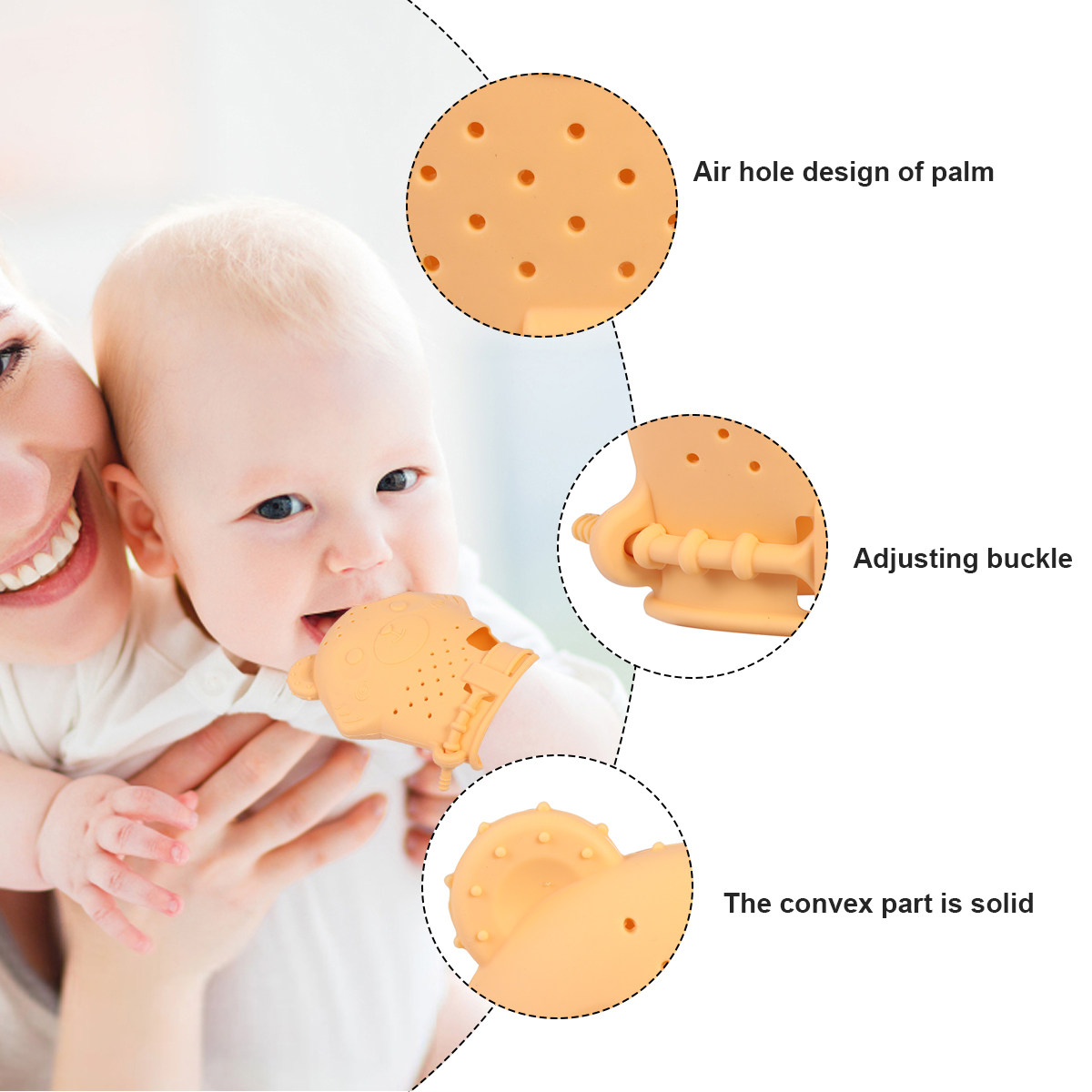 Baby Teether Mitten Silicone S - огляд і ціна Teething Mitten Baby